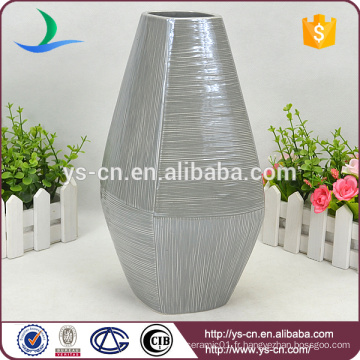 Poterie en céramique décorative à rayures en porcelaine en porcelaine en Chine